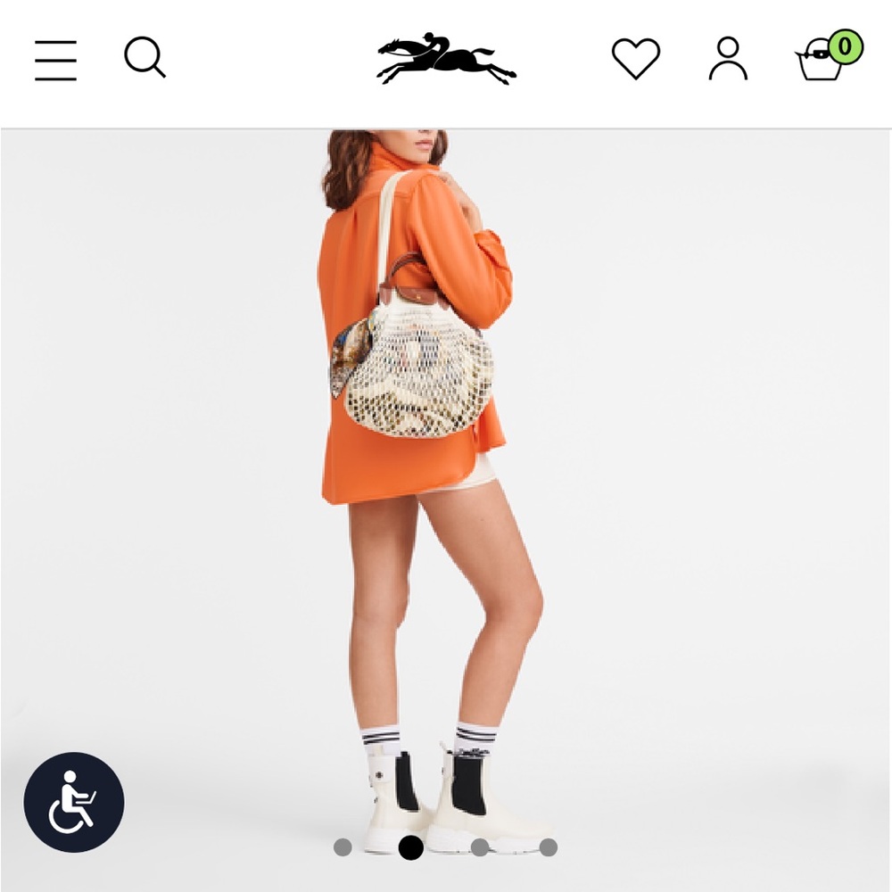 Longchamp top handle beach bag